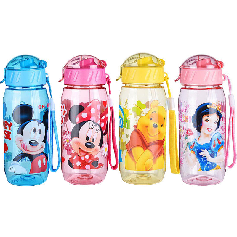 HOT SELL DISNE Minnie/Mickey Mouse Kids Drinking Bottle Folding Straw School Childrens Cup Sipper Bottle Feeding FREE SHIPPING