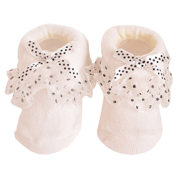 Baby Girl Socks  Infants Ankle Socks Warm 8CM for 0 - 6 Month Baby Girls Princess Bowknots Socks