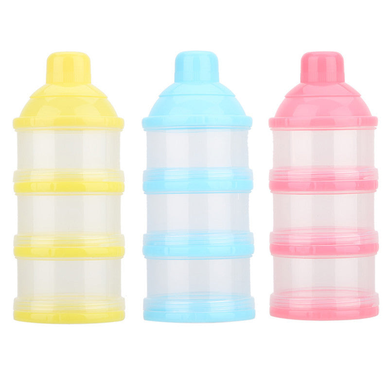 Portable Milk Powder Formula Dispenser Food Container Storage Feeding Box for Baby Kid Toddler 3 Cells Grid Box