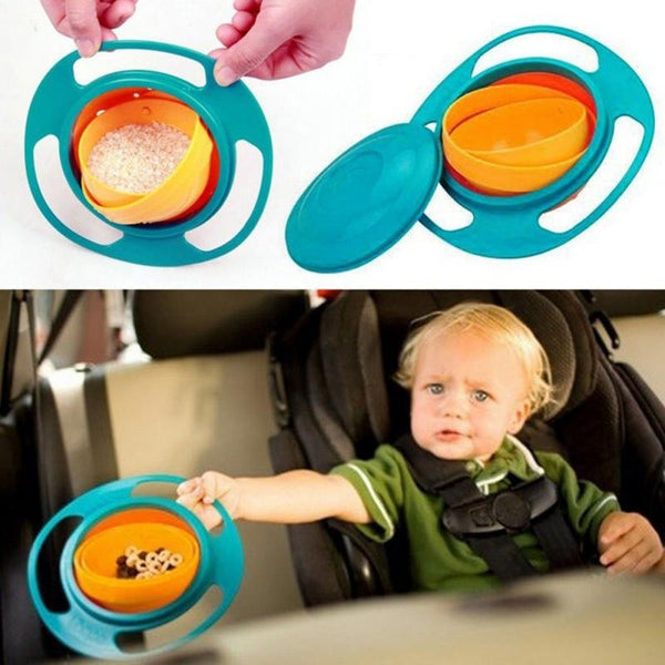 Children Kid Baby Toy Prato Universal 360 Rotate Spill-Proof Bowl Dish Baby Dishes Kids Dinner Plate