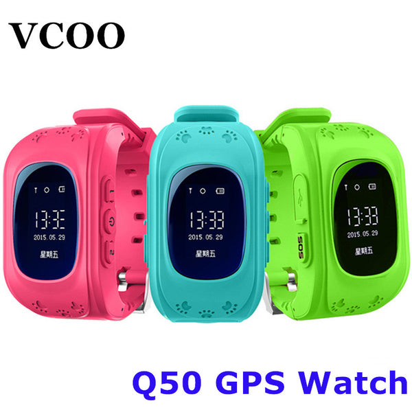 HOT Smart watch Children Kid Wristwatch Q50 GSM GPRS GPS Locator Tracker Anti-Lost Smartwatch Child Guard for iOS Android