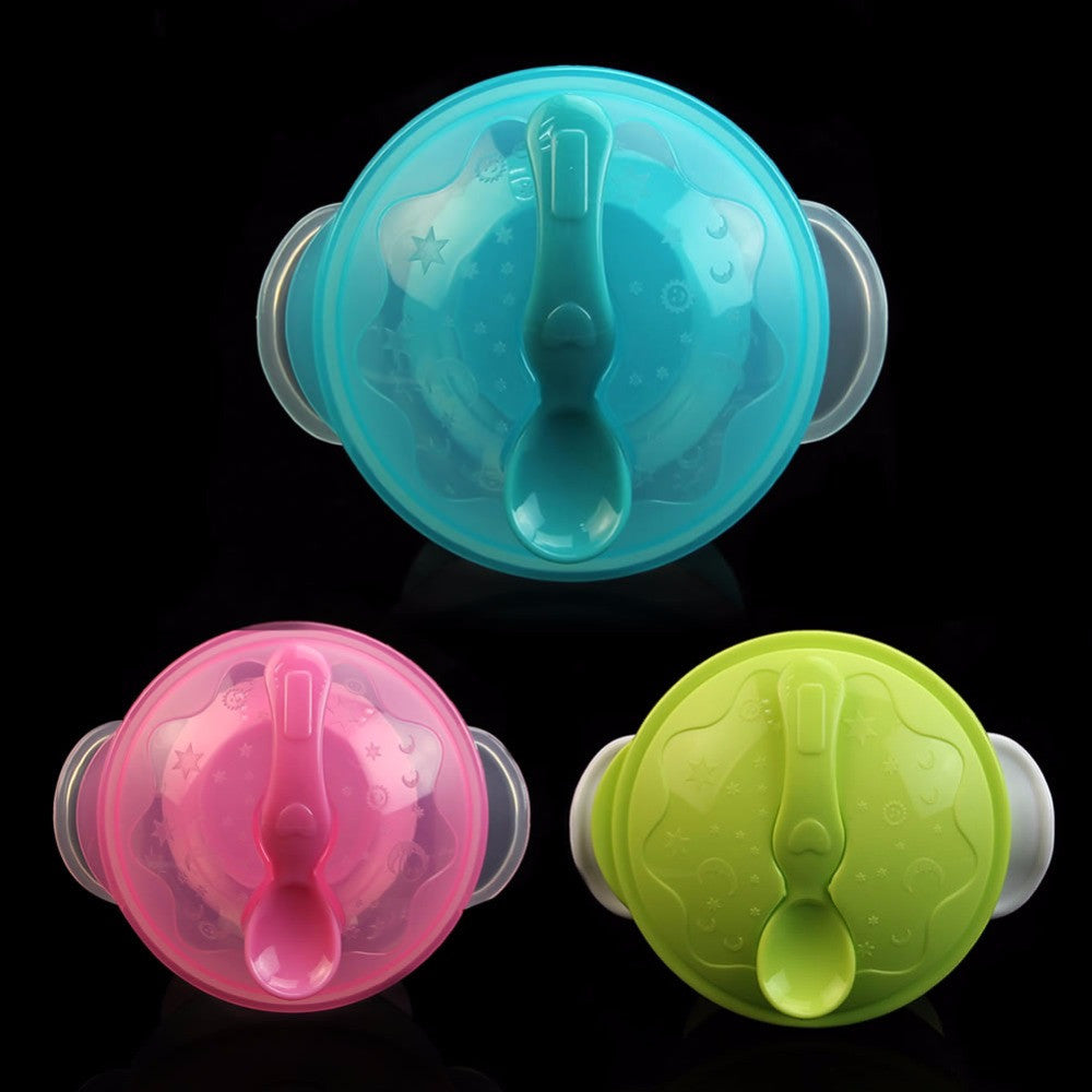 Slip-resistant Wall Suction Child Tableware Baby Kids Sucker Dishes Gravity Bowl