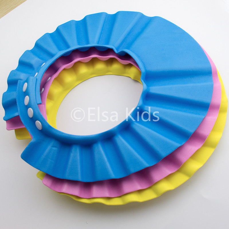 Baby Shower Cap Solid Adjustable Hat Toddler Kids Shampoo Bath Bathing Wash Hair Shielder protector For Children Care