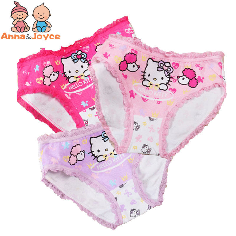 4pcs/lot fashion kids panties girls' briefs female child underwear lovely cartoon panties children clothing