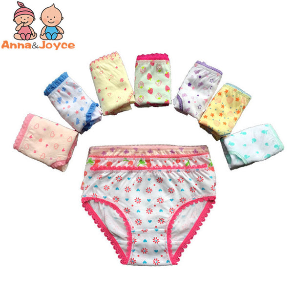 Hot sale 3 pcs/lot baby kids girls underwear briefs panties short colorful panties children cotton briefs