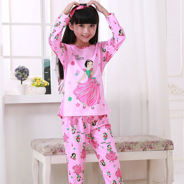 Low Price Palace Princess style Children Pajama Sets Cotton Kids Pijamas Set 3-12Y Sleepwear Girls Pyjamas LORI Lovely Clothing