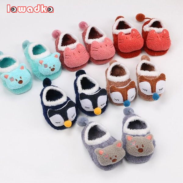 Coral fleece Cute Cartoon Baby Socks Soft Animal Pattern Boys Girls Floor Baby Socks