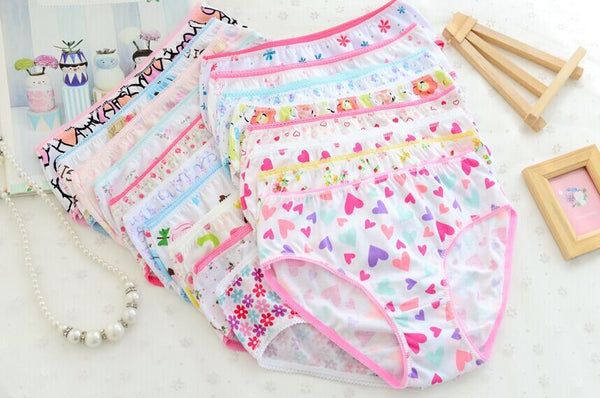 (12 pieces/lot) 100% cotton Girls underwear chirdren briefs girls panties  kids underwear tnn0001