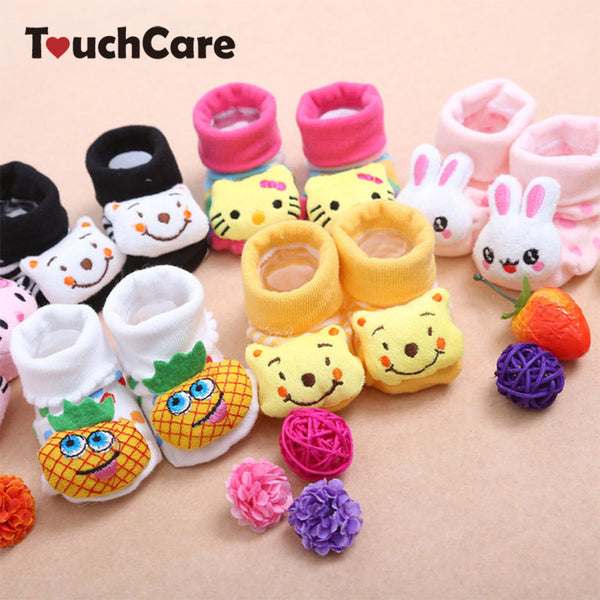 24 Style Lovely Cute Newborn Baby Socks Animal Cartoon Doll Infant Socks Model Anti-slip Boys Girls Socks