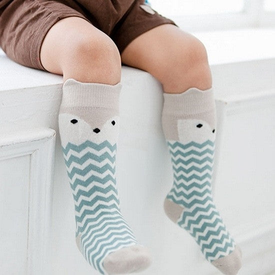 2016 Cartoon Socks Cotton Anti-slip sock Newborn Toddler Knee High Sock Baby Animals Socks Leg Warmers For Newborns