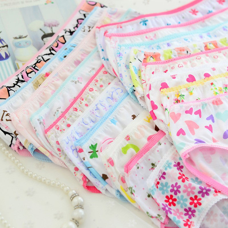 6pcs/pack New Fashion New Baby Girls Soft Underwear Cotton Panties For Girls Kids Short Briefs Children Underpants