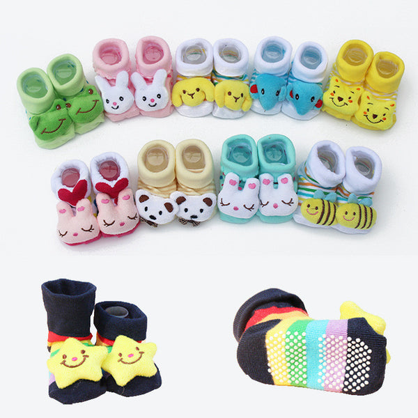 0-18 Month Cartoon Animal Anti-Slip Baby Skidders