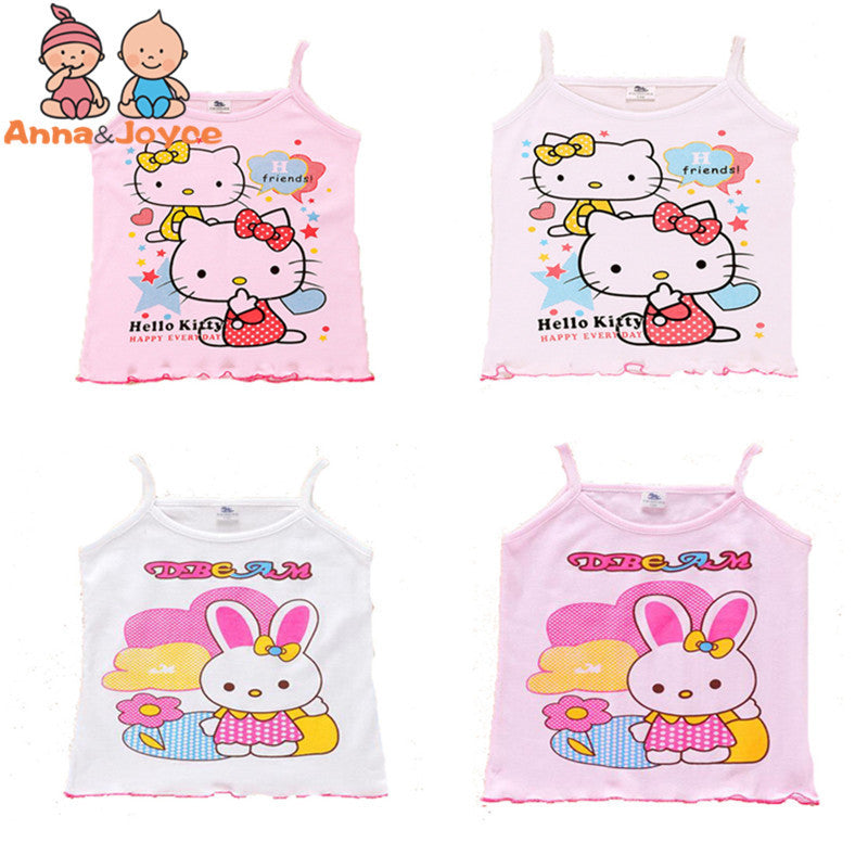 In stock Girls Tanks Baby Girl Summer vest girls clothes tank Wear Tops Cotton Sleeveless Cool Good Quality aTST0003