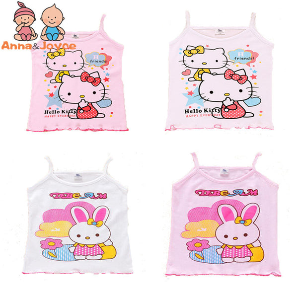 In stock Girls Tanks Baby Girl Summer vest girls clothes tank Wear Tops Cotton Sleeveless Cool Good Quality aTST0003
