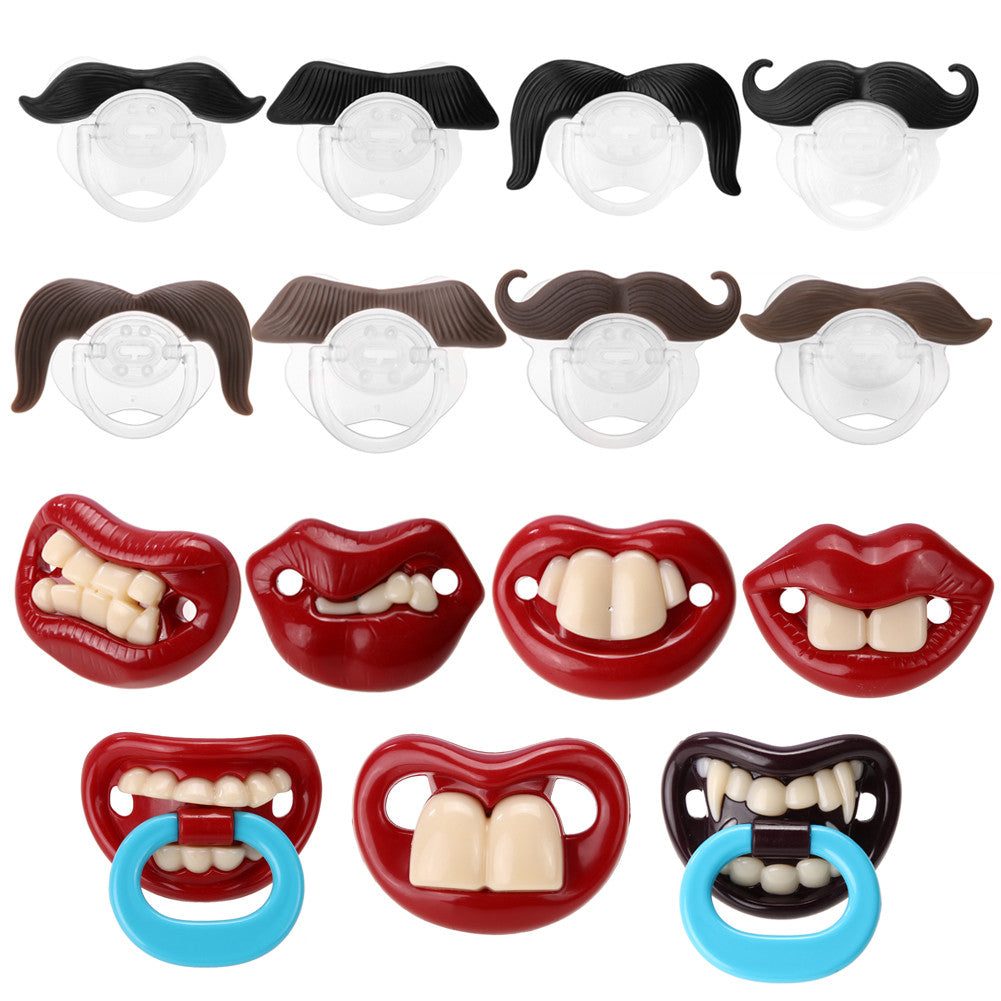 New Funny Silicone Baby Pacifier Dummy Nipple Teethers Toddler Pacy Orthodontic Infant Toddler Baby Nipple Pacifier Clips Gift