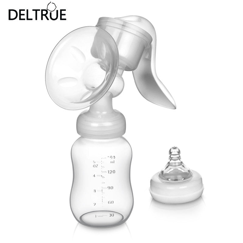 DELTRUE Manual Breast Pump Bpa Free Baby Bottle Mamadeira Nipple Pump Milk Pump Coletor Silicone Baby Produc With Nipple