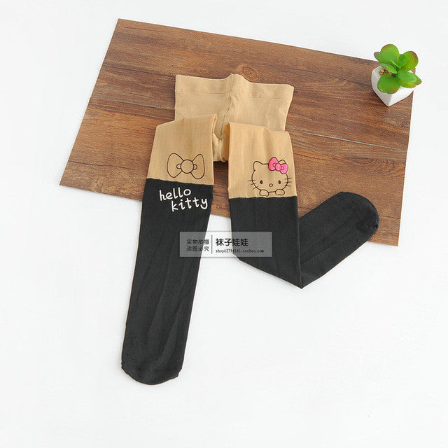New free shopping children Baby Kids Girls tights cute pantyhose hello kitty Knee lovely tattoo tights pantyhose girls stocking