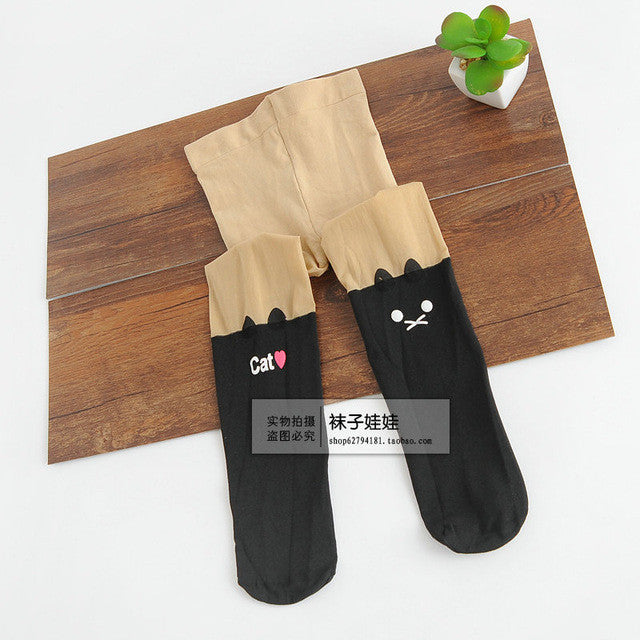 New free shopping children Baby Kids Girls tights cute pantyhose hello kitty Knee lovely tattoo tights pantyhose girls stocking