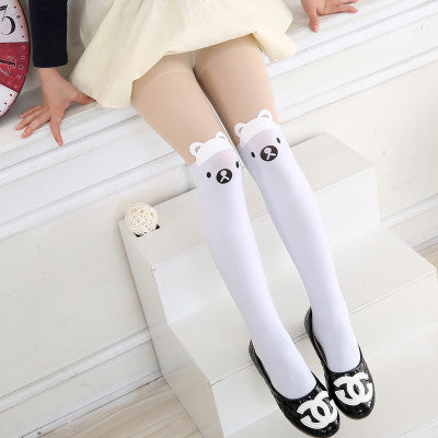 New free shopping children Baby Kids Girls tights cute pantyhose hello kitty Knee lovely tattoo tights pantyhose girls stocking