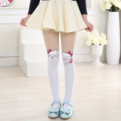 New free shopping children Baby Kids Girls tights cute pantyhose hello kitty Knee lovely tattoo tights pantyhose girls stocking
