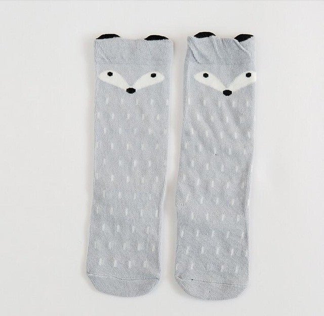 Kids Fox Socks Leg Warmers children Knee High fox socks Cartoon Brand Designer socks Baby Girl Children Kawaii Sock fox unisex