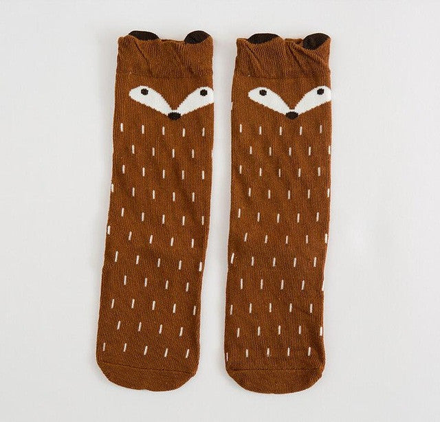 Kids Fox Socks Leg Warmers children Knee High fox socks Cartoon Brand Designer socks Baby Girl Children Kawaii Sock fox unisex