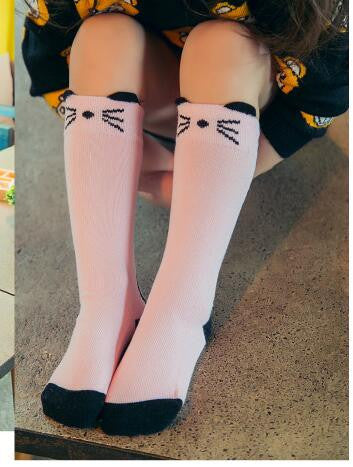 Kids Fox Socks Leg Warmers children Knee High fox socks Cartoon Brand Designer socks Baby Girl Children Kawaii Sock fox unisex