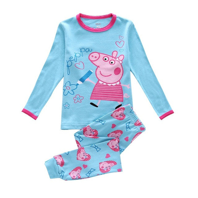 Hottest seller christmas cotton long sleeve baby girl clothes boy dinosaur shark pijama 2pcs clothing sets kids clothes pajamas
