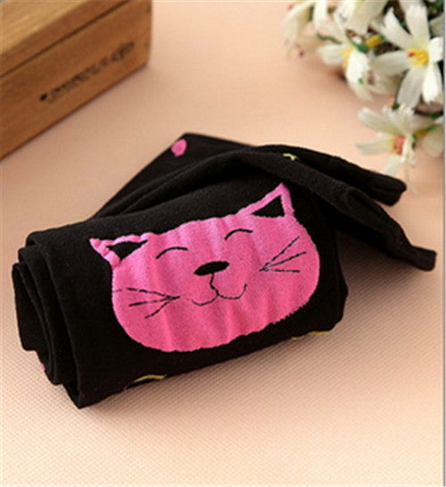 Autumn New High Quality children girls tights  Velvet candy colors Cute Cat Fish Tights for baby kids Girls Pantyhose Stocking