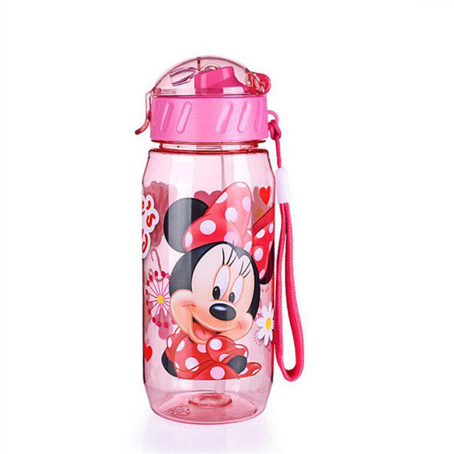 HOT SELL DISNE Minnie/Mickey Mouse Kids Drinking Bottle Folding Straw School Childrens Cup Sipper Bottle Feeding FREE SHIPPING