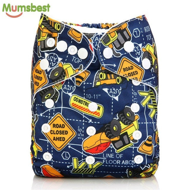 [Mumsbest] New Baby Washable Cloth Diaper Cover Cartoon Animal Adjustable Nappy Reusable Cloth Diapers Available 0-2years 3-13kg