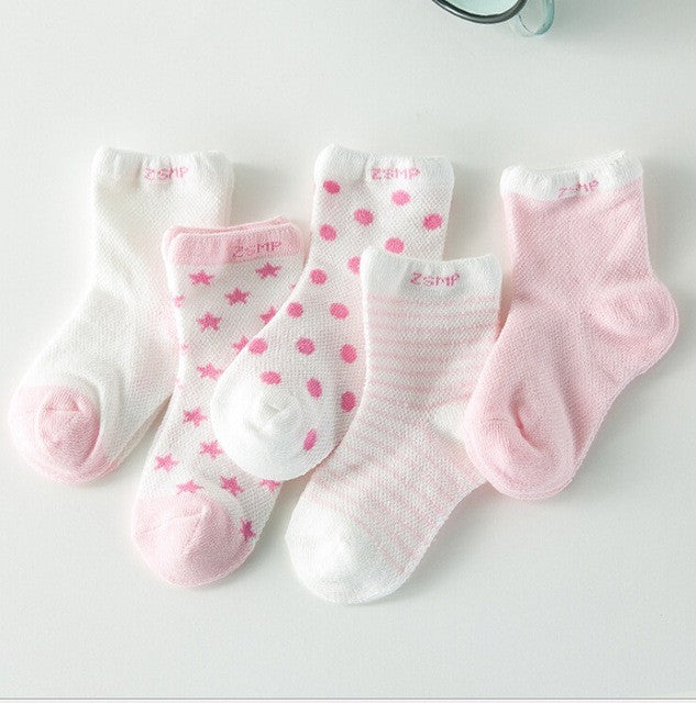 5Pairs/Lot 2017 New arrival kid's children socks cotton socks candy male female cotton baby boy and girls socks