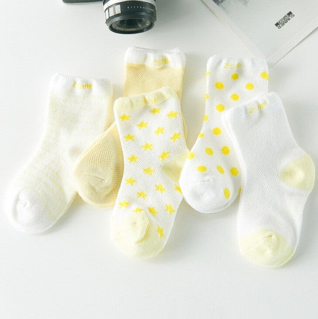5Pairs/Lot 2017 New arrival kid's children socks cotton socks candy male female cotton baby boy and girls socks