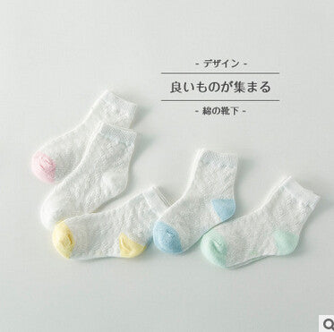5Pairs/Lot 2017 New arrival kid's children socks cotton socks candy male female cotton baby boy and girls socks