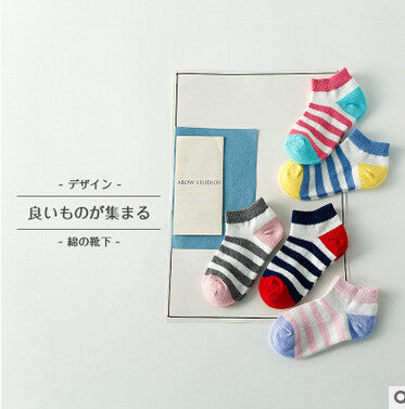 5Pairs/Lot 2017 New arrival kid's children socks cotton socks candy male female cotton baby boy and girls socks