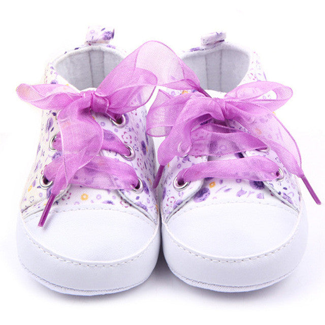 Hot Sales Baby Shoes Girls Cotton Floral Infant Soft Sole Baby First Walker Toddler Shoes