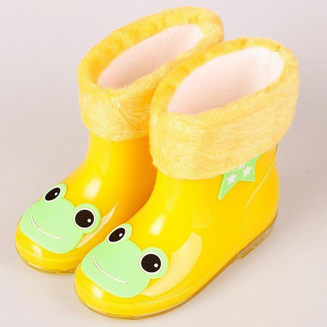 New Coming Rain Boots Warm Rain Boots For Boys And Girls Cartoon Children Fashion Rubber Baby Shoes Toddler For Kids Shoes