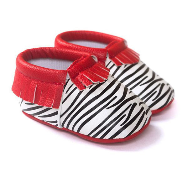 0-18M | Boys & Girls PU Suede Leather Moccasins | Tassel Bow Shoes