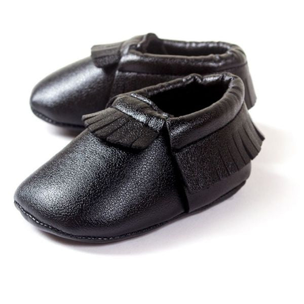 0-18M | Boys & Girls PU Suede Leather Moccasins | Tassel Bow Shoes