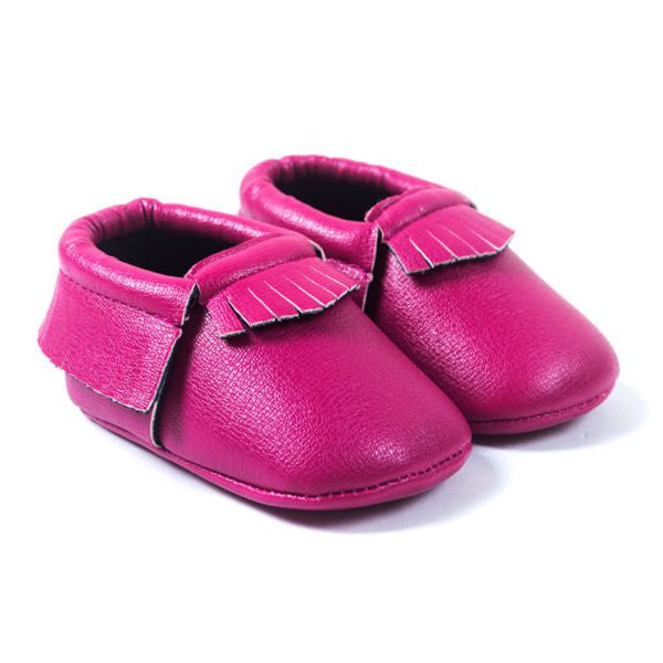 0-18M | Boys & Girls PU Suede Leather Moccasins | Tassel Bow Shoes