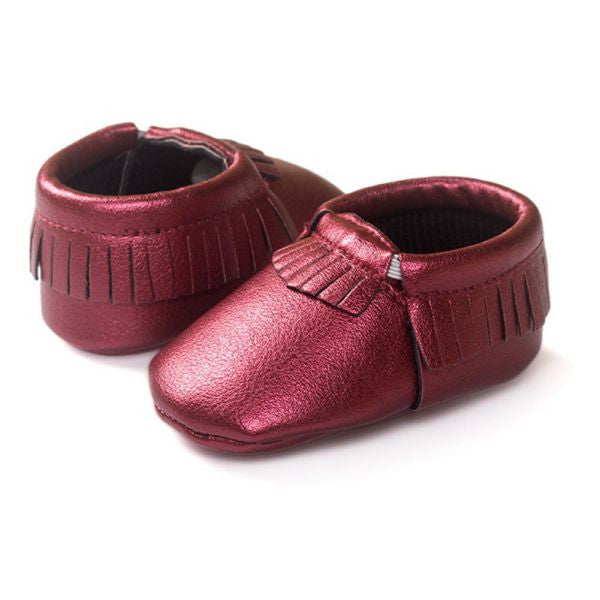 0-18M | Boys & Girls PU Suede Leather Moccasins | Tassel Bow Shoes
