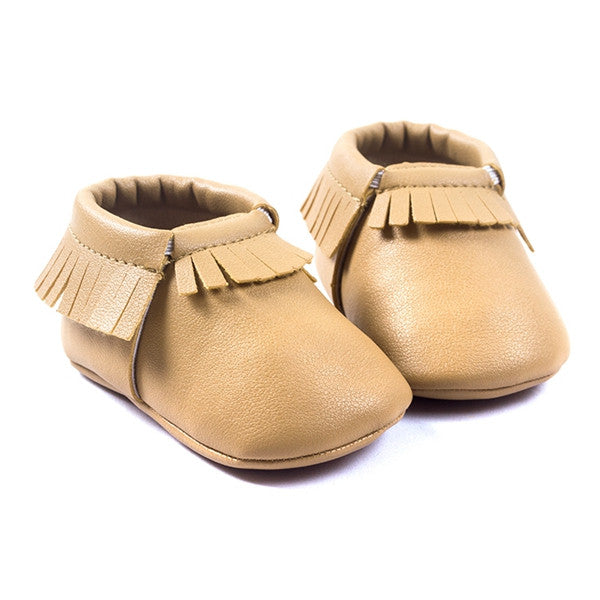 0-18M | Boys & Girls PU Suede Leather Moccasins | Tassel Bow Shoes