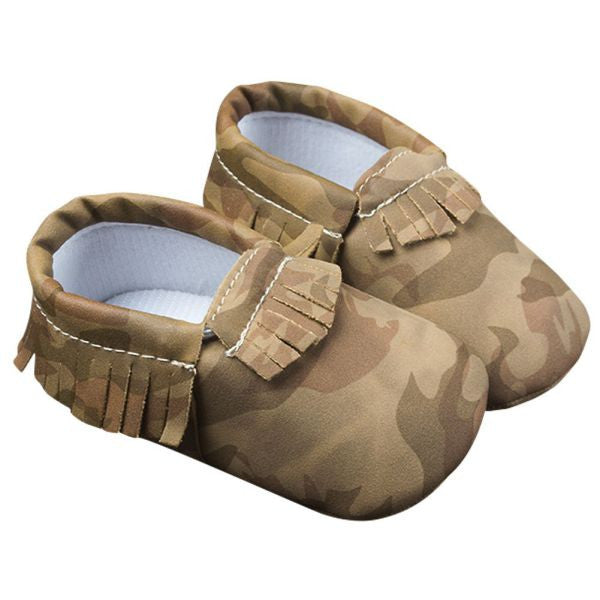 0-18M | Boys & Girls PU Suede Leather Moccasins | Tassel Bow Shoes