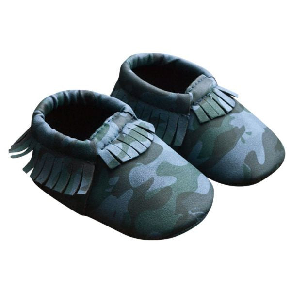 0-18M | Boys & Girls PU Suede Leather Moccasins | Tassel Bow Shoes