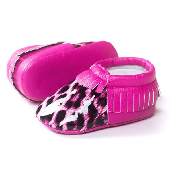 0-18M | Boys & Girls PU Suede Leather Moccasins | Tassel Bow Shoes