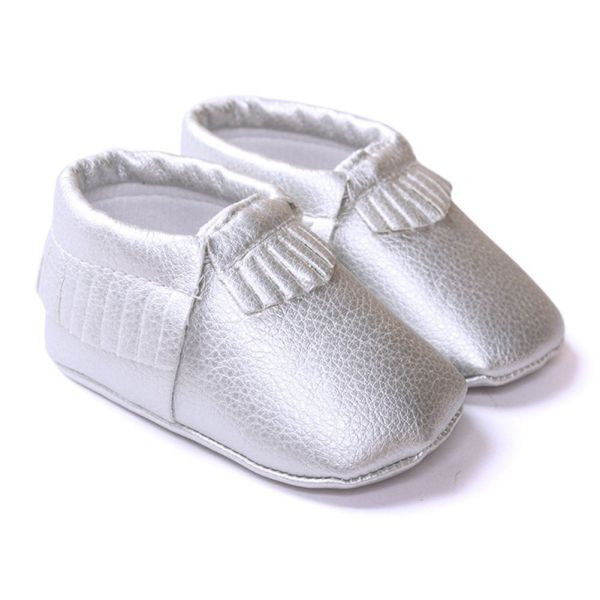 0-18M | Boys & Girls PU Suede Leather Moccasins | Tassel Bow Shoes