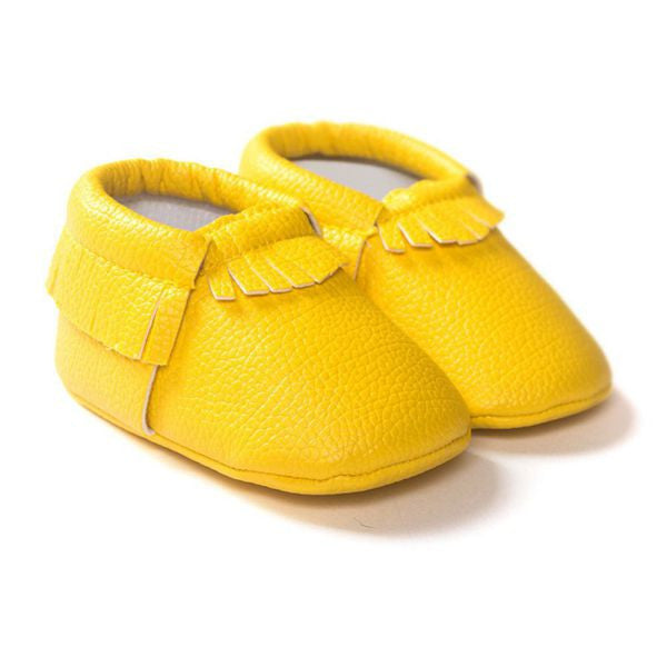 0-18M | Boys & Girls PU Suede Leather Moccasins | Tassel Bow Shoes