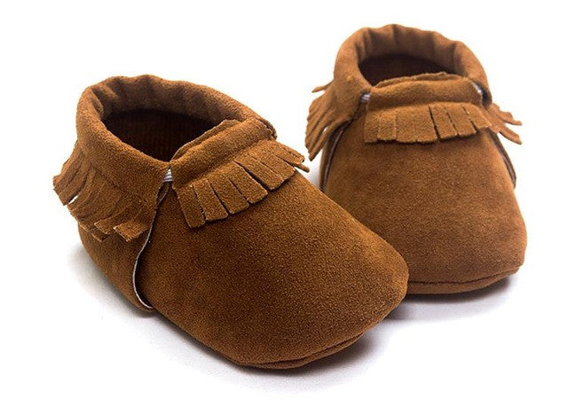 0-18M | Boys & Girls | PU Suede Leather Moccasins | Assorted Styles