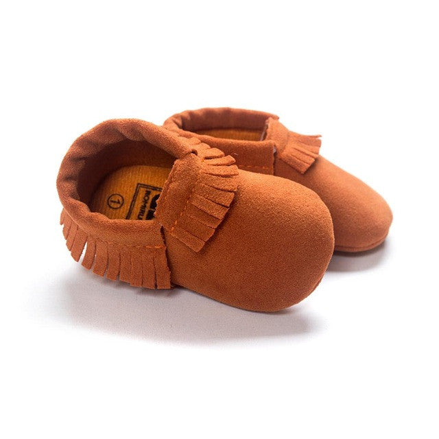 0-18M | Boys & Girls | PU Suede Leather Moccasins | Assorted Styles