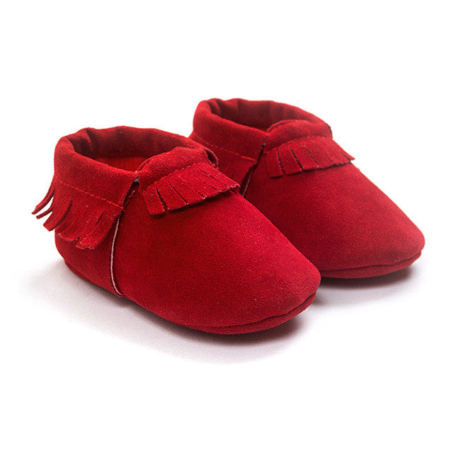 0-18M | Boys & Girls | PU Suede Leather Moccasins | Assorted Styles
